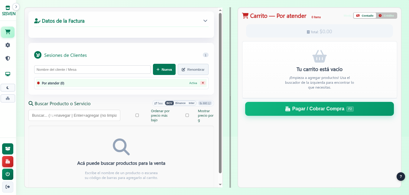 SisvenPOS Interface Preview